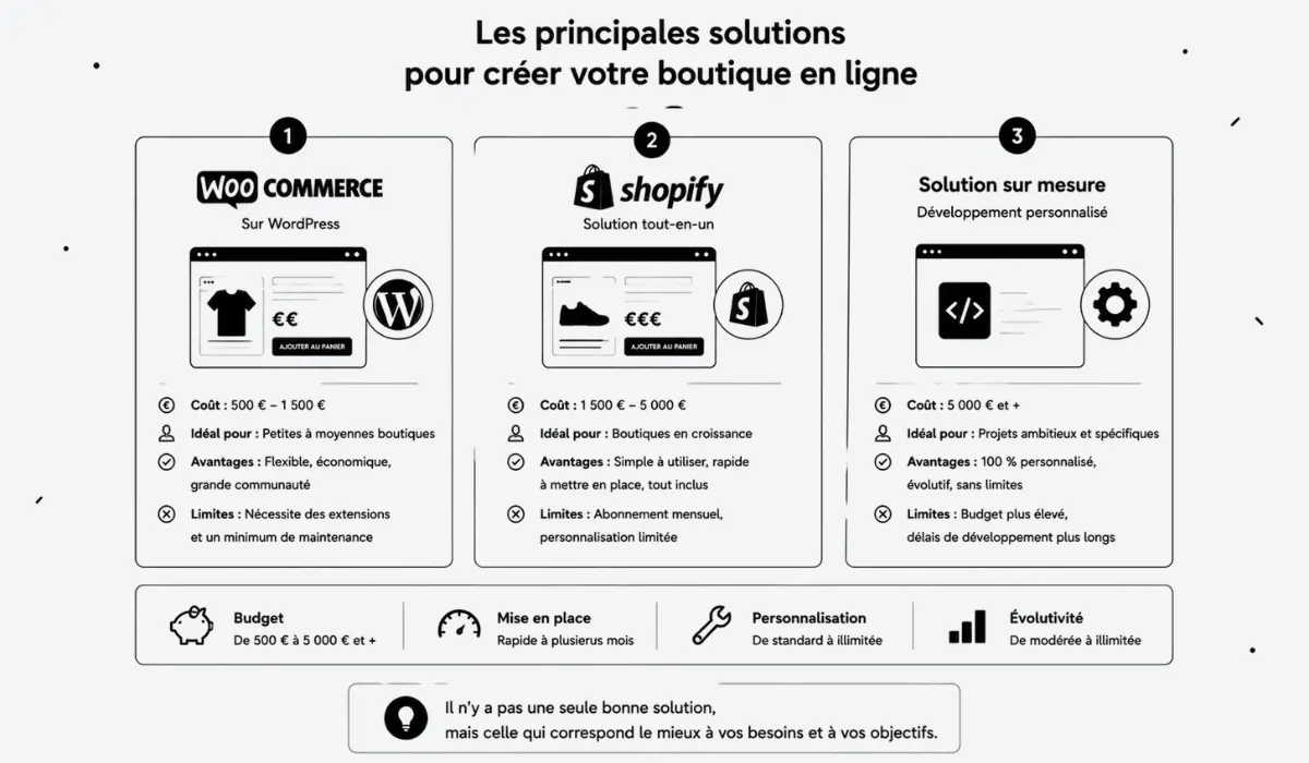 les principales solutions e-commerce en France