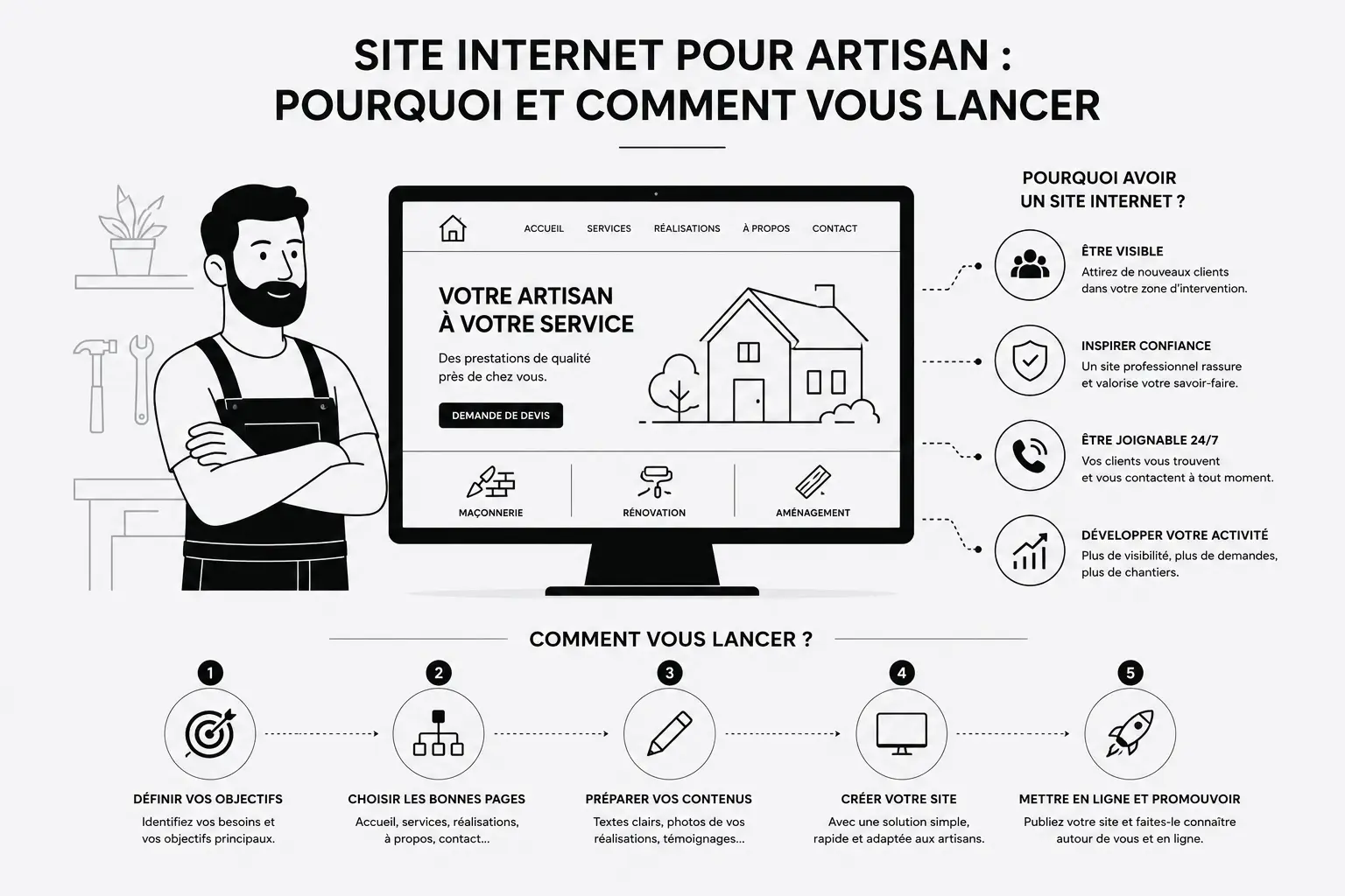 Site internet pour artisan : pourquoi et comment vous lancer